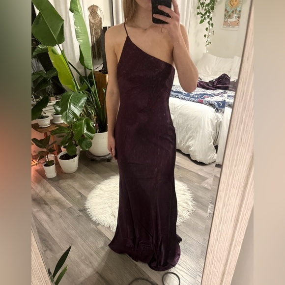 Lulus Satin One Shoulder Maxi Dress - Picture 6 of 7